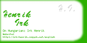 henrik irk business card